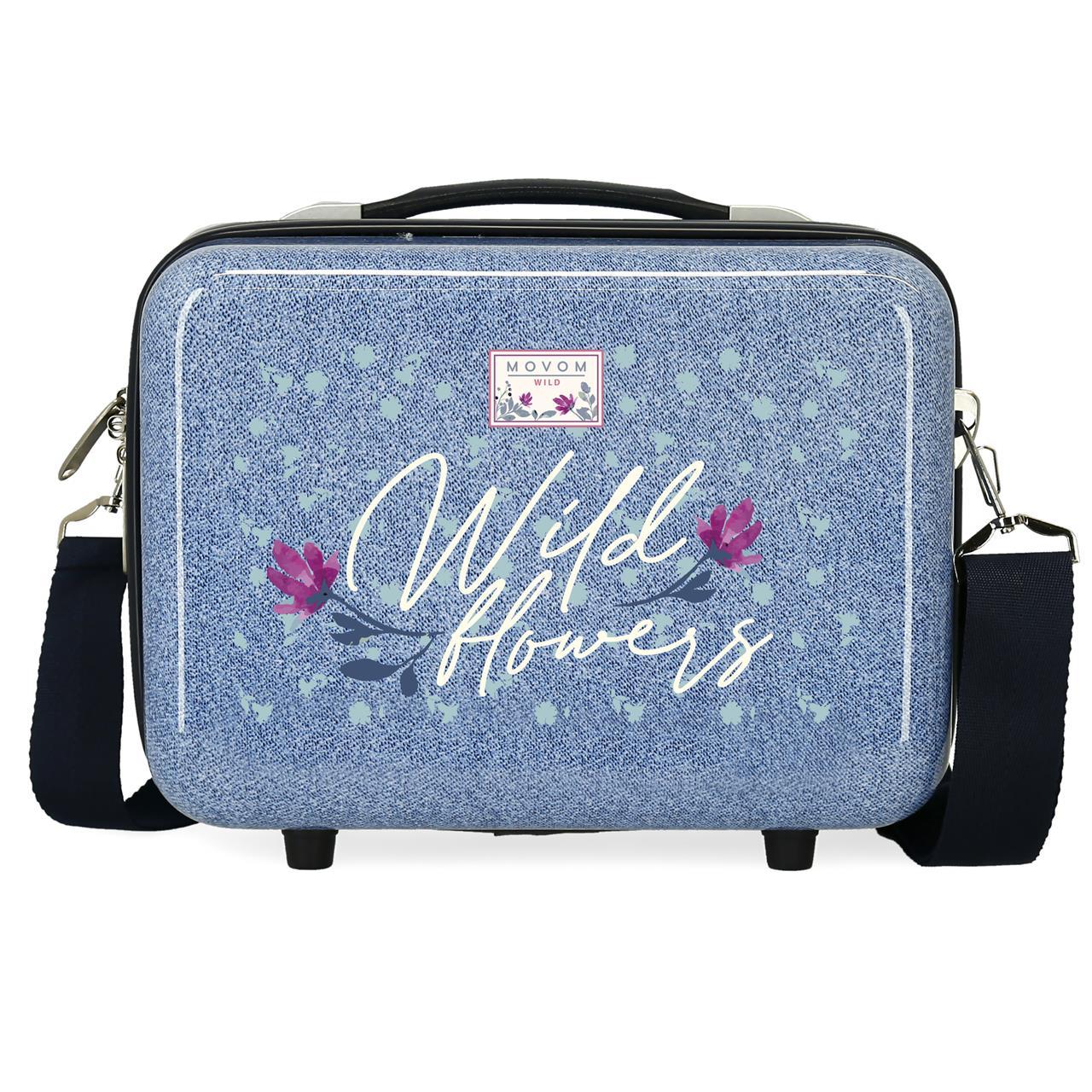 Movom Neceser De Viaje Poliéster Wild Flowers Azul