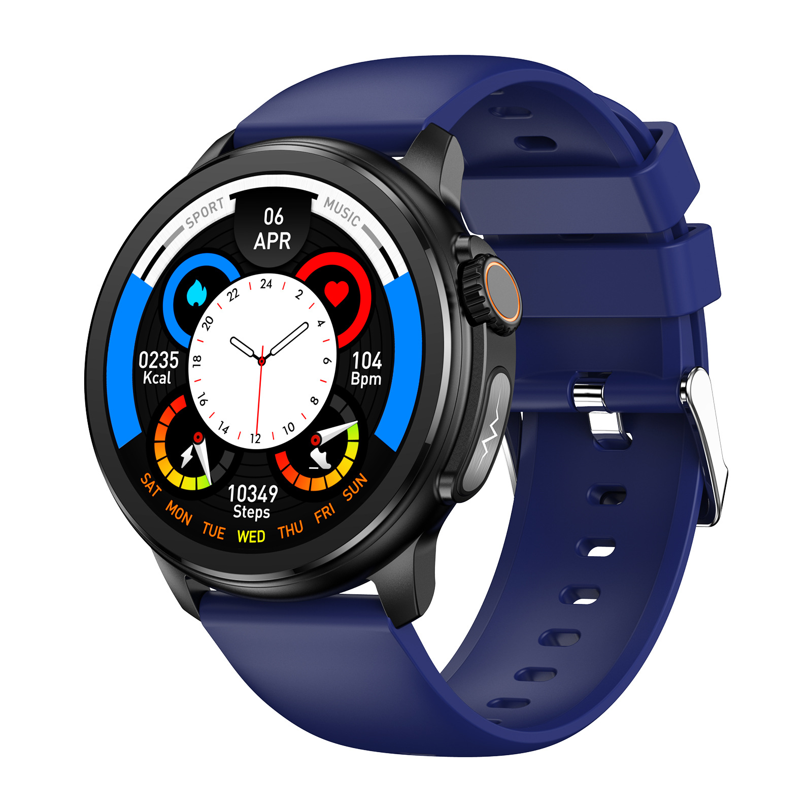 monitorización multi-deporte Bluetooth ET481 smartwatch llamada ECG ácido úrico lípidos en sangre azúcar en la sangre frecuencia cardíaca de la temperatura corporal