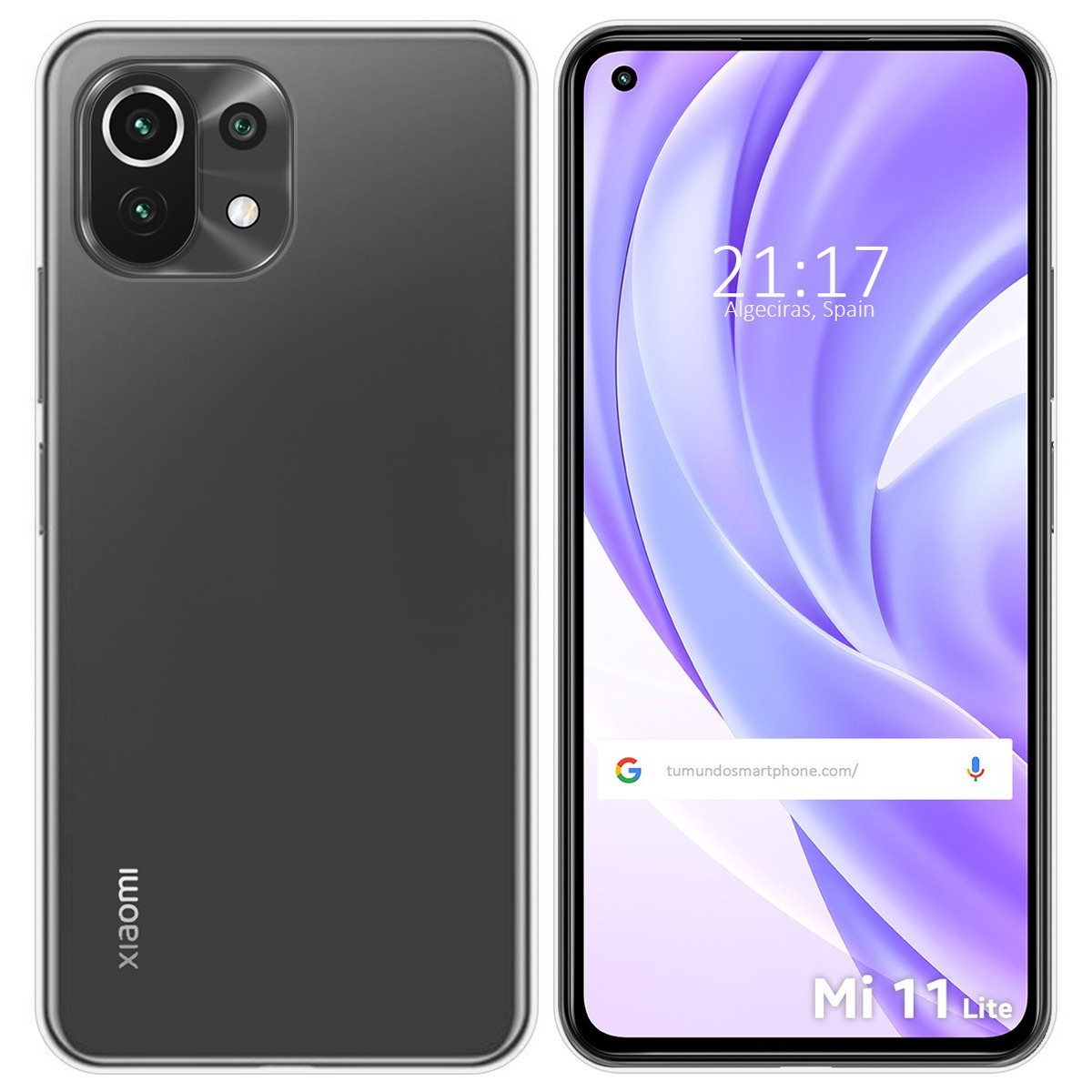 Tumundosmartphone Funda Silicona Gel TPU Transparente para Xiaomi Mi 11 Lite 4G / 5G / 5G NE