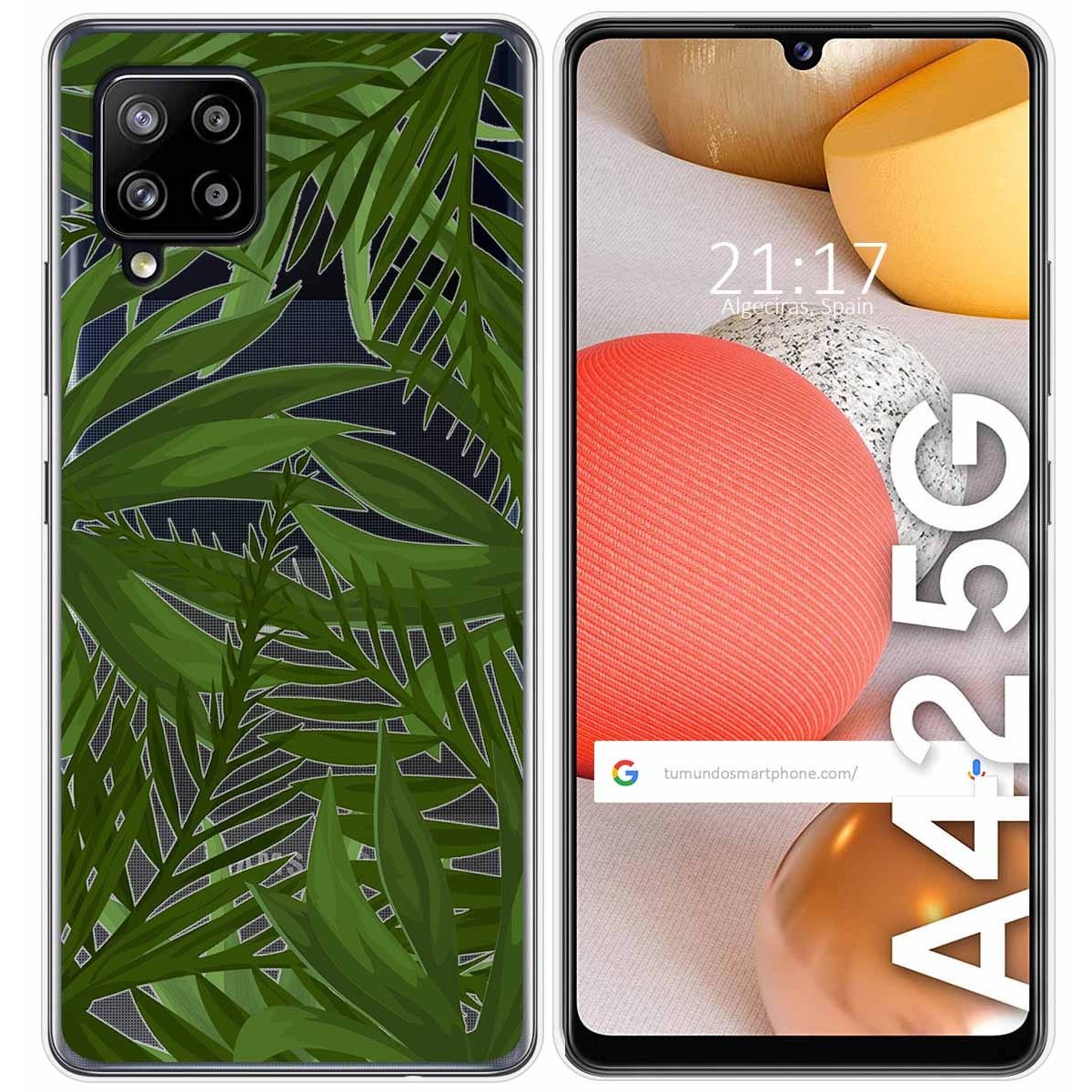 Tumundosmartphone Funda Gel Transparente para Samsung Galaxy A42 5G diseño Jungla Dibujos