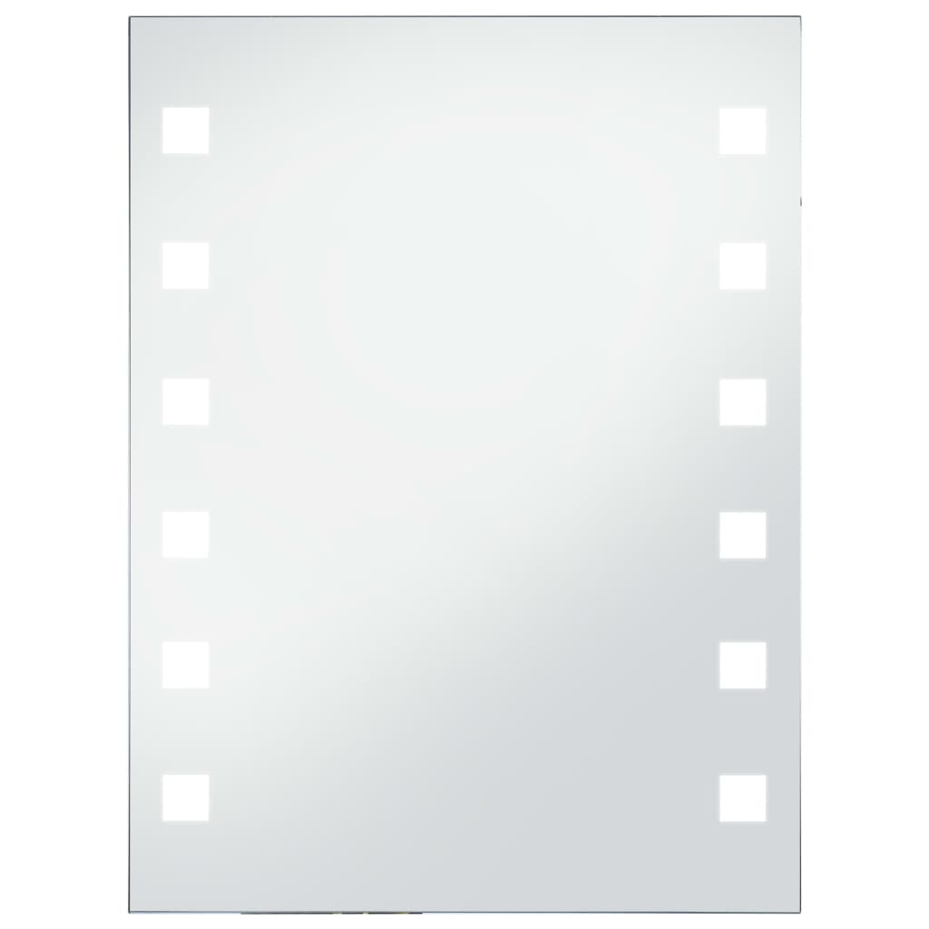 vidaXL Espejo de Pared de Baño con LED Accesorio de Maquillaje Tocador Dimensiones 50 x 60 cm, 60 x 80 cm, 60 x 100 cm