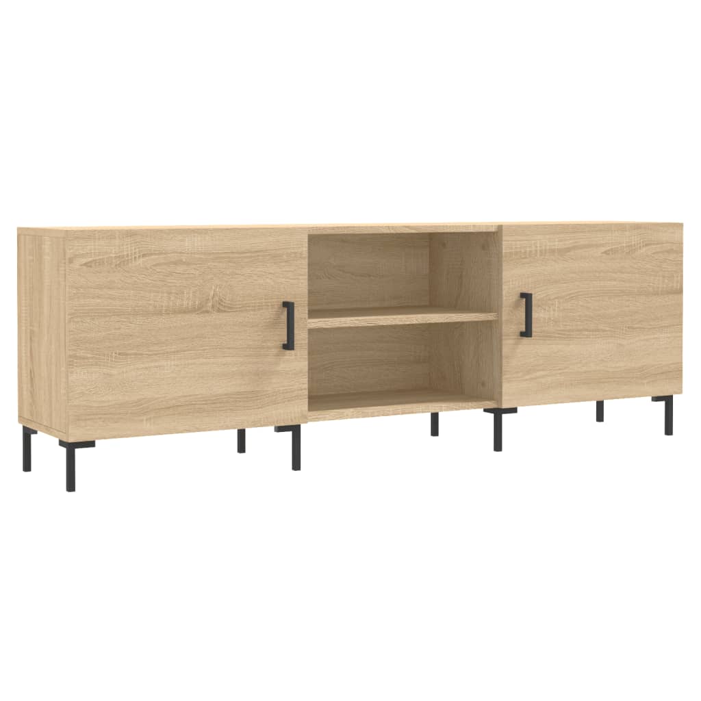 vidaXL Mueble de TV madera de ingeniería 150x30x50 cm en color Roble ahumado/Marrón roble/Roble artisan y más | almacenamiento funcional diseño moderno para baño dormitorio sala