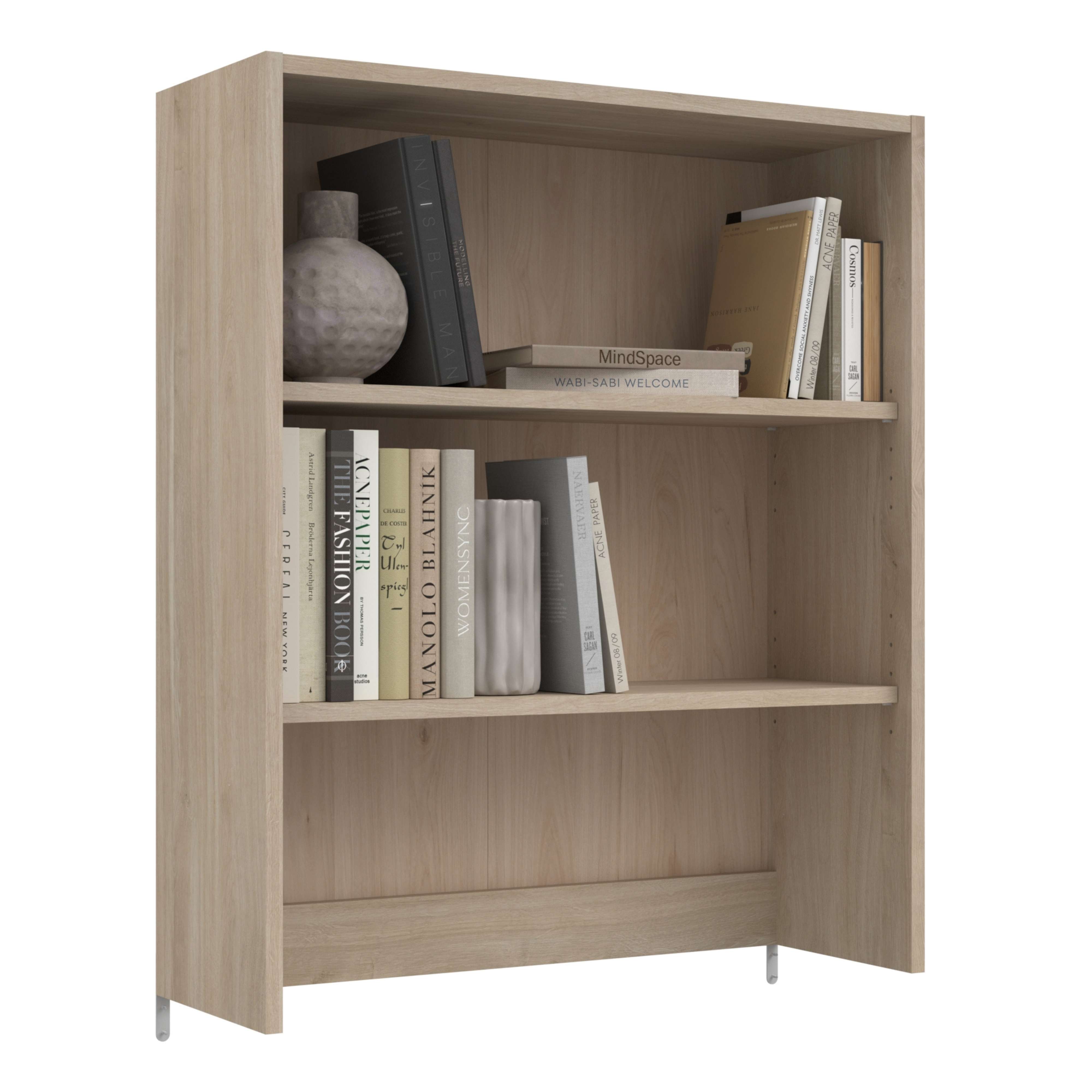 Miroytengo Estanteria Extensión Veltis, Estantería Superior, Módulo Estante Compatible con Estantería Media, Roble Japonés 79x96x28 cm