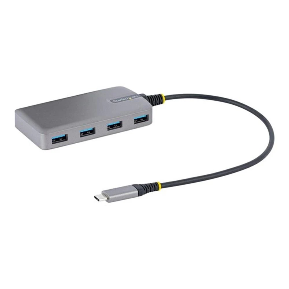 HUB Switch puertos 4 x USB 3.2 Gen 1 Type-A (hasta 5 Gbps); 1 x Micro-USB Type B (alimentación auxiliar) StarTech 5G4AB-USB-C-HUB | USB 3.2 Gen 1 Type-A, Gris espacio