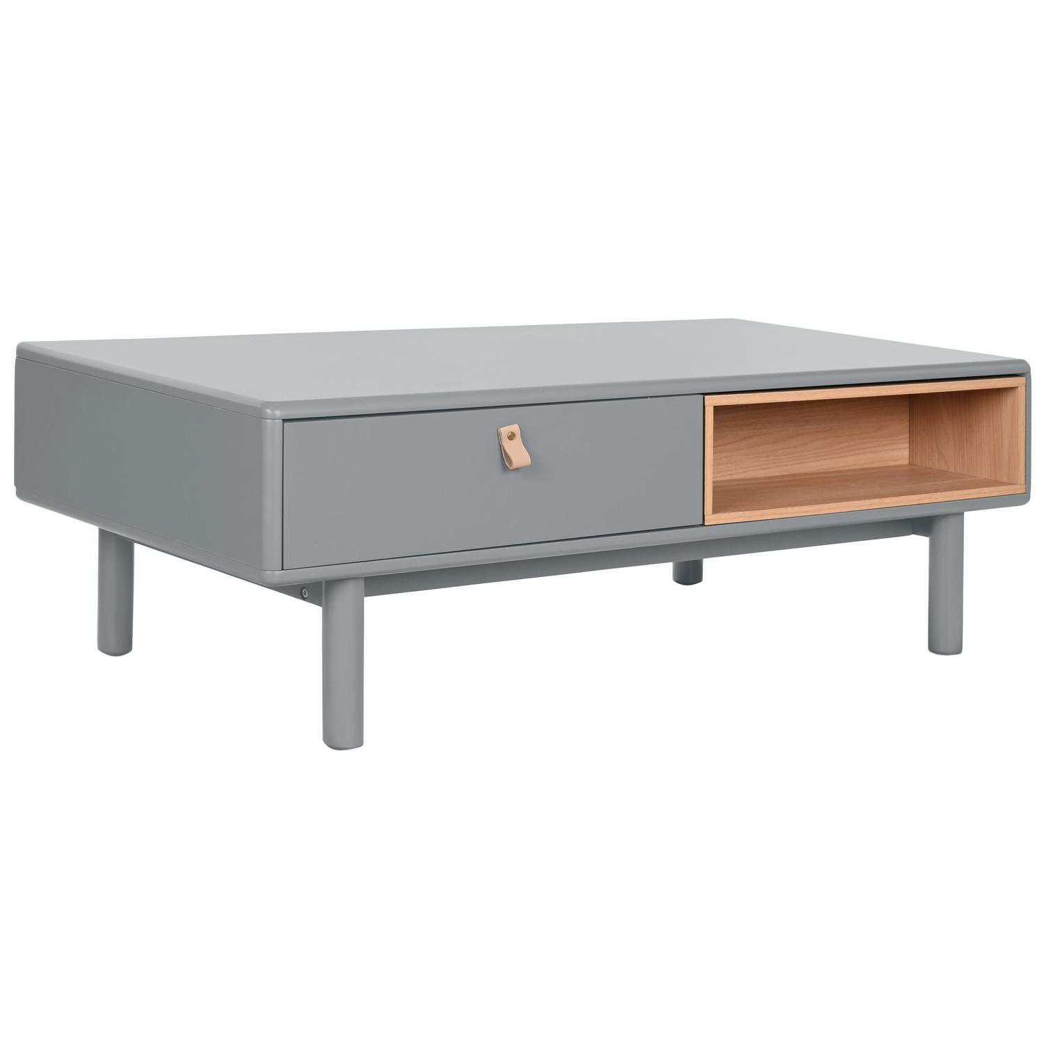 Mesa Centro Mdf Pu 120X60X40 Gris - Fijalo - El mejor complemento para tu hogar.