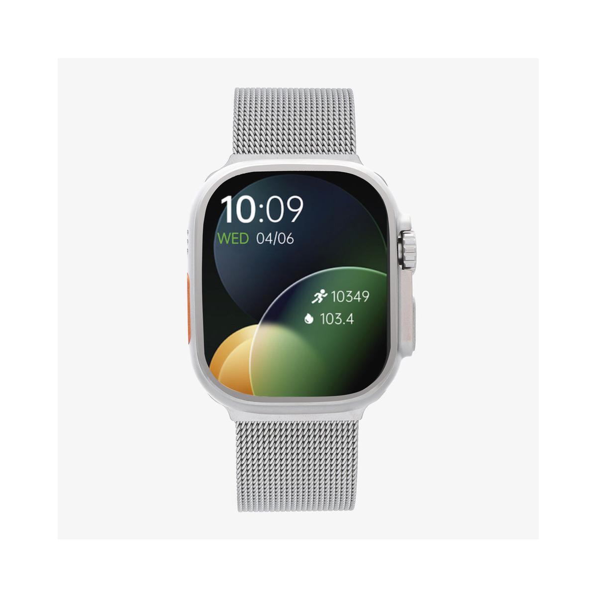 Smarts By Radiant Reloj Inteligente Smartwatch Hollywood Mesh Plata 40,00 Mm Pulsera De Acero Plateado Con Cierre De Hebilla Normal Control De Ritmo Cardiaco, Sueño Y Modos Deportivos Compatible Con Android, Ios