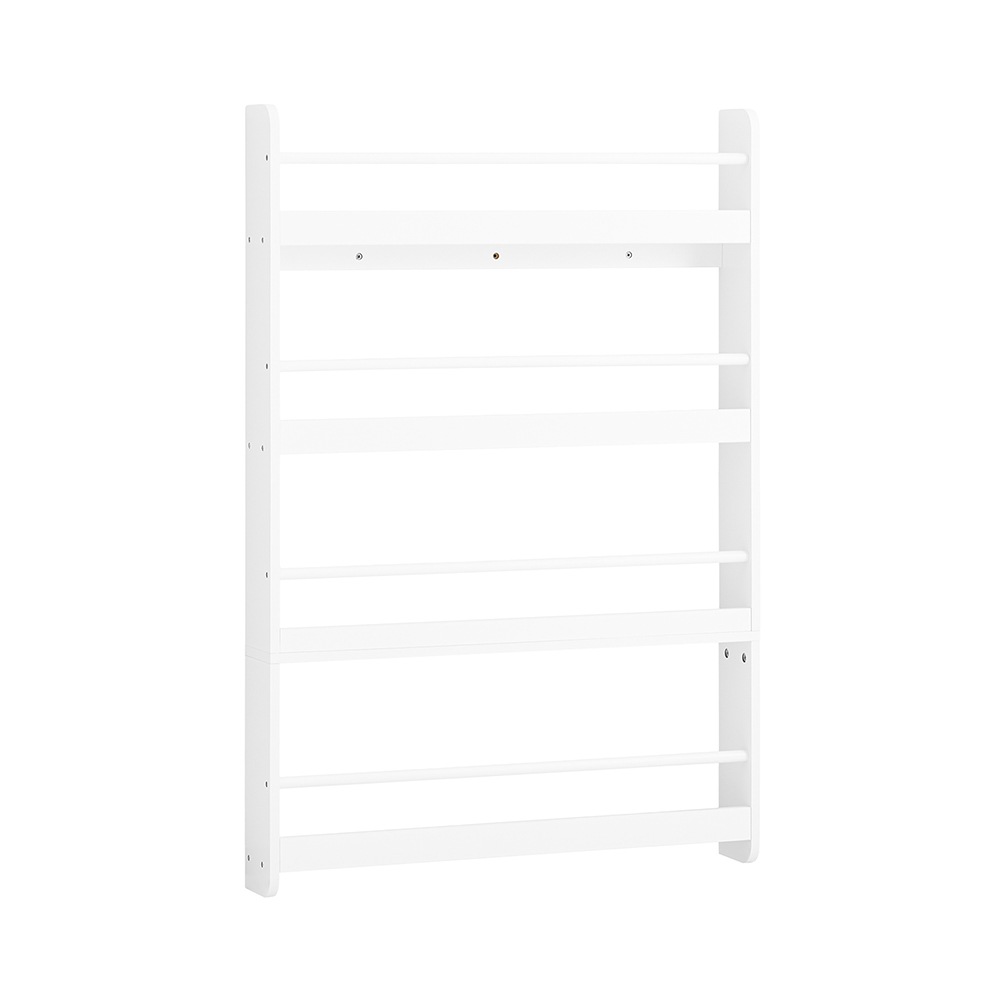 SoBuy Estantería Infantil Blanca con 4 Estantes de MDF, 80x12x118 cm