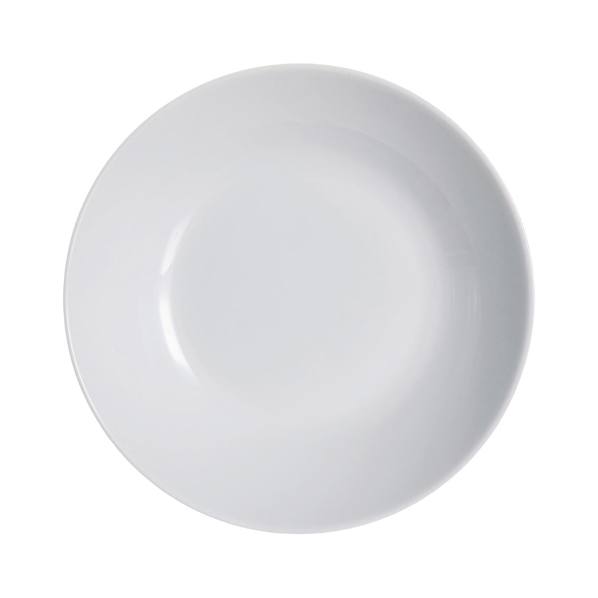 LUMINARC DIWALI GRANIT Plato Hondo Opal Gris 20CM Gris Brillo Fabricado en Francia Vidrio templado extra resistente