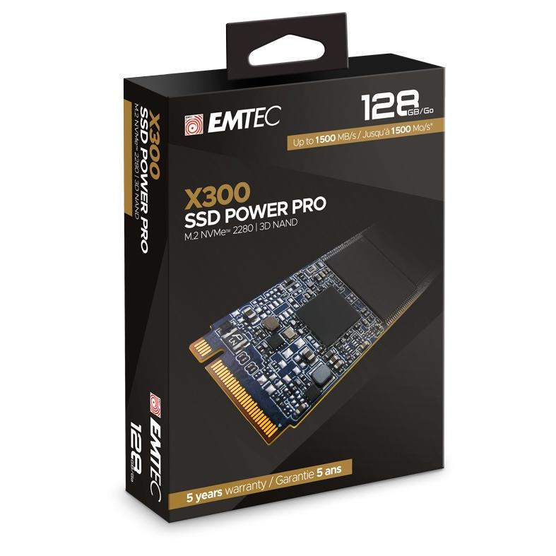 Disco duro m.2 128gb emtec power pro x300 nvme (1500mb/s escritura)  ecssd128gx300