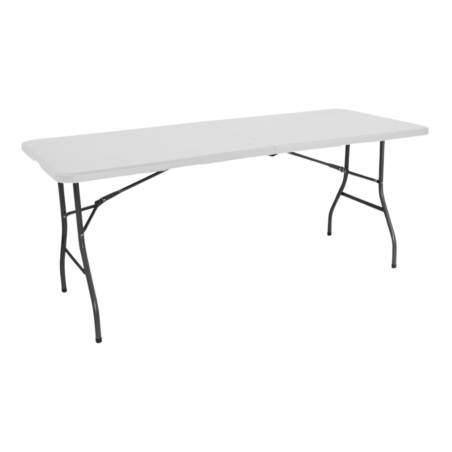 Mesa Catering Plegable Portátil Rectangular Blanca 240 cm | Thinia Home | Mesa Multiusos: Camping, Eventos en Espacios Exteriores o Interiores | Mesa Resina y Patas Acero | 6-8 Personas