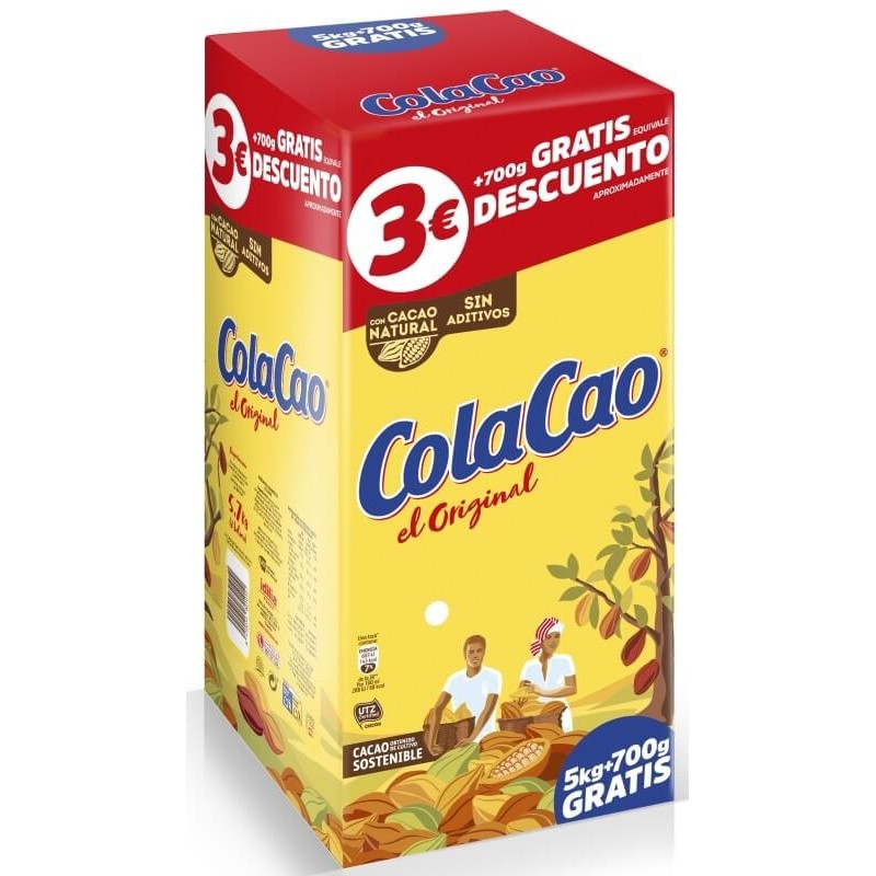 ColaCao Original Cacao Natural Soluble - 50 sobres X 18 gr
