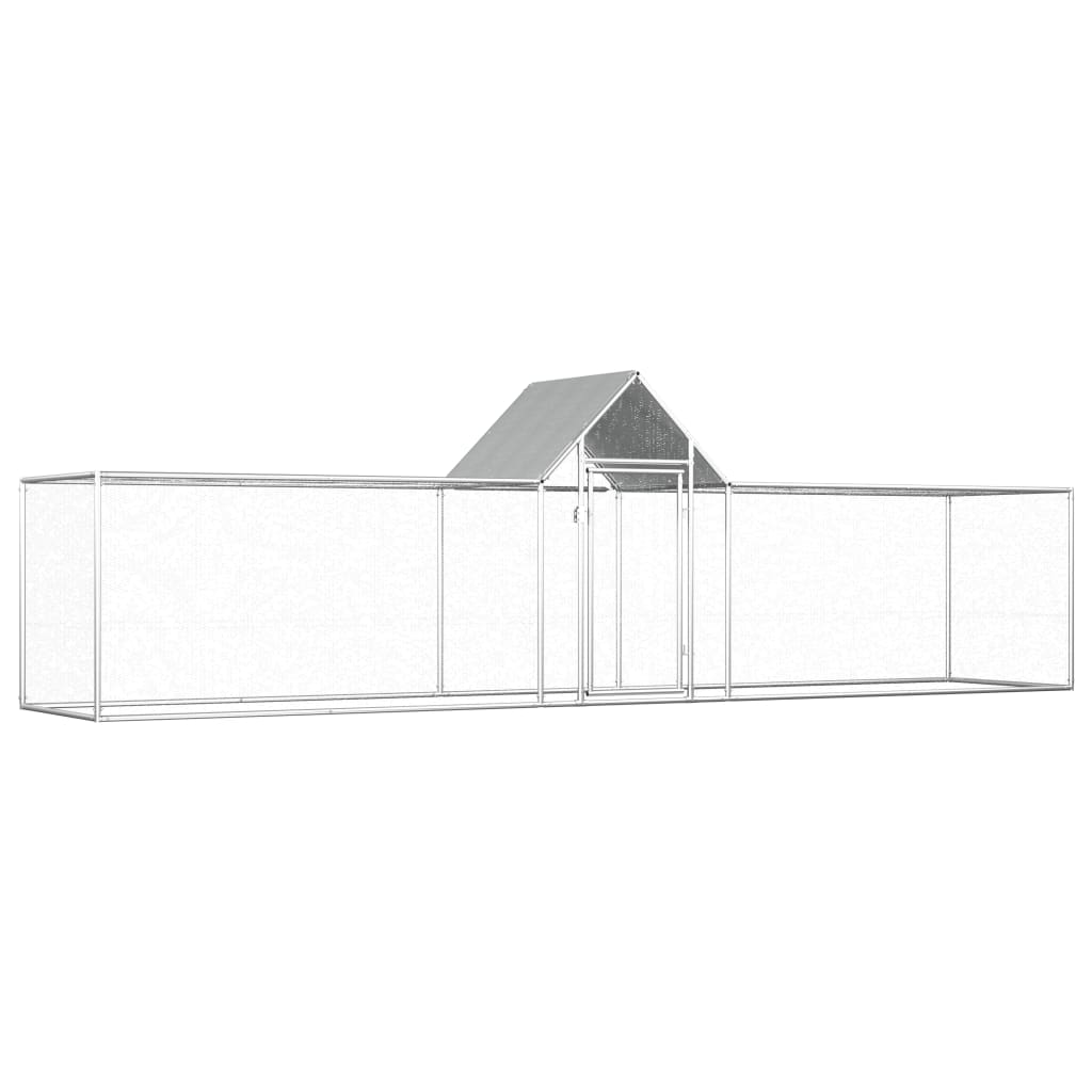 vidaXL Gallinero Metal Acero Galvanizado Techo Jaula Conejos Gallinas Dimensiones 3 x 1 x 1, 5 m,  5 x 1 x 1 y mas