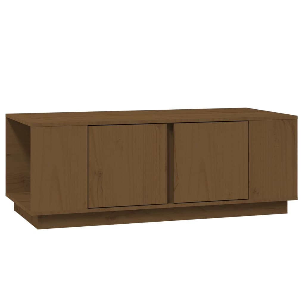 Vidaxl Mesa de Centro de Madera Maciza de Pino 110x50x40 Cm Natural