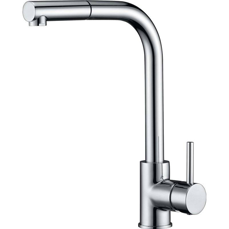 Imex Malta GCE006 grifo de cocina monomando caño alto con manguera y teleducha cromada