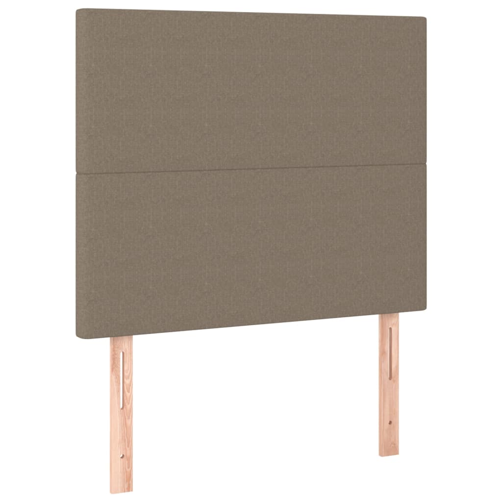 vidaXL Cabecero con luces LED tela gris taupe 100x5x118/128 cm