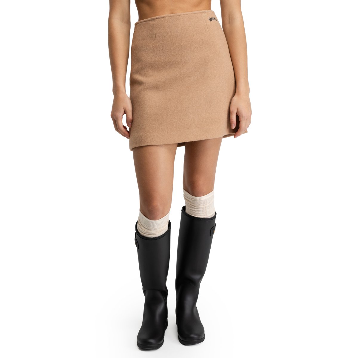 SIROKO - Falda corta de lana para mujer Siroko Tivoli-W Black_