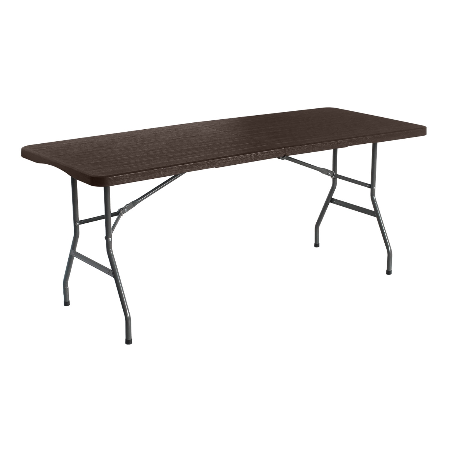 Mesa Plegable Rectangular Efecto Madera 180x74x74cm 7house