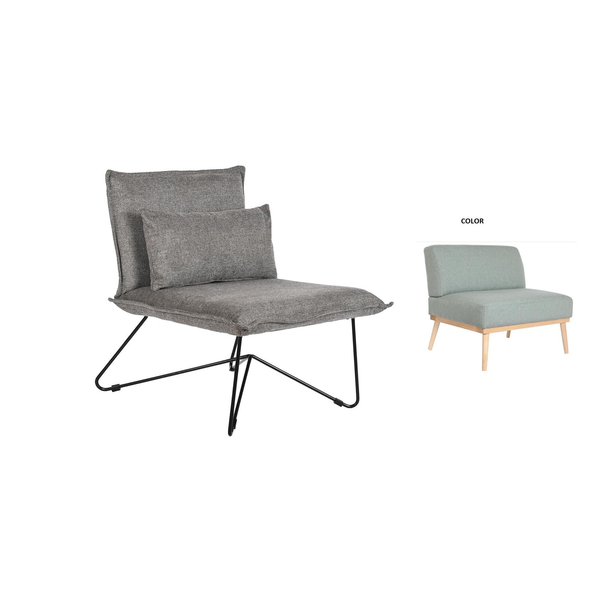 SILLON POLIESTER METAL 66X78X75 CON COJIN FIJALO MB209905