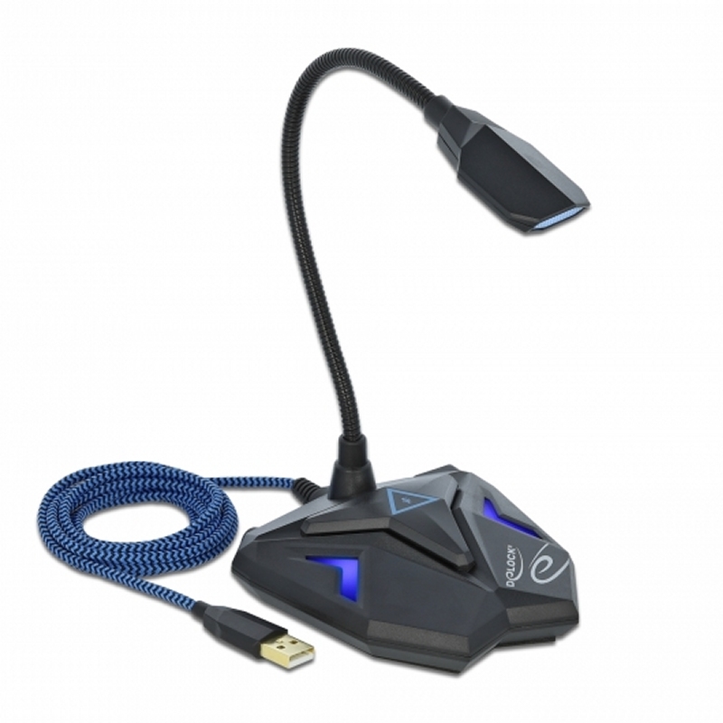 Micrófono Gaming USB Delock | Grabaciones Óptimas | Silencio Rápido