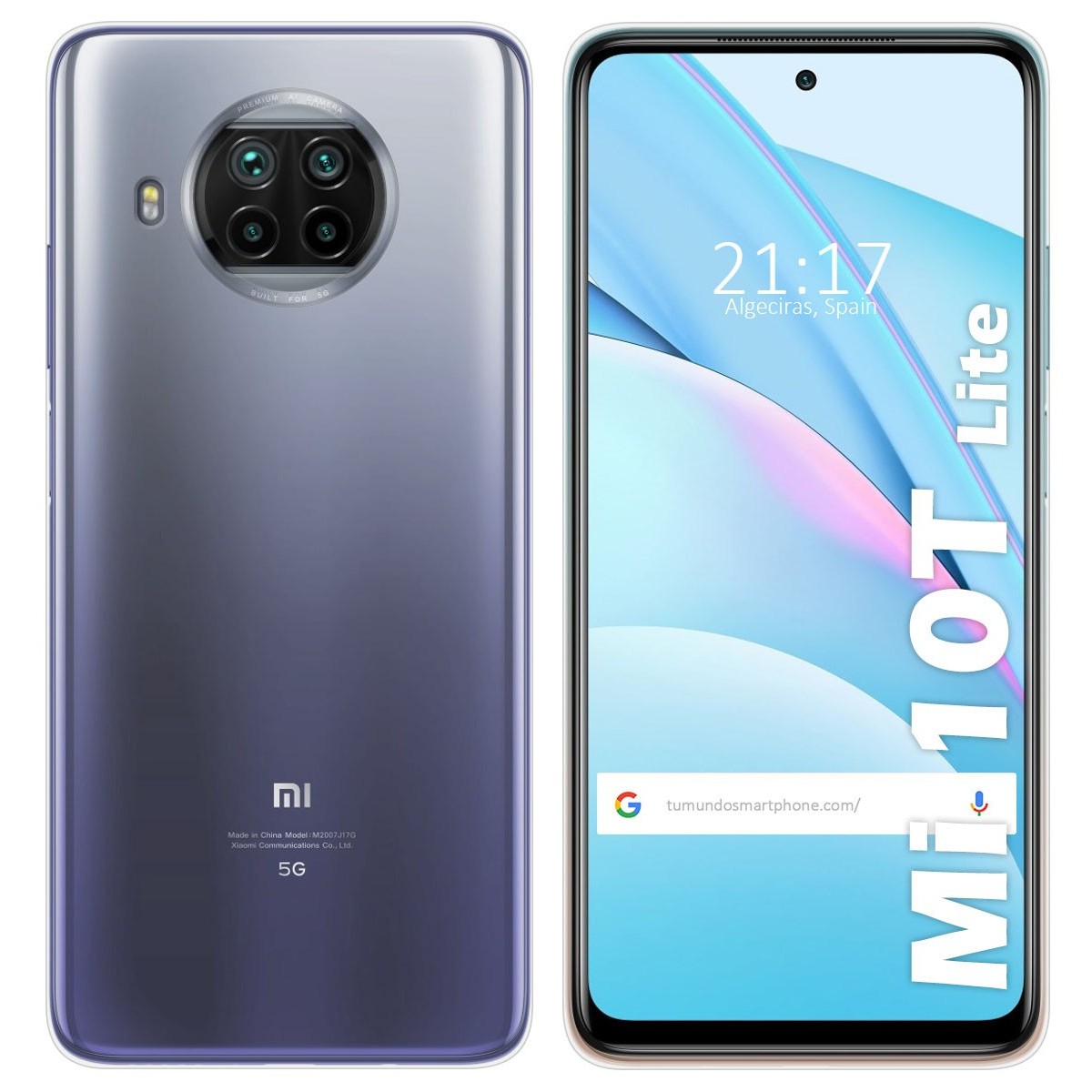 Tumundosmartphone Funda Silicona Gel TPU Transparente para Xiaomi Mi 10T Lite