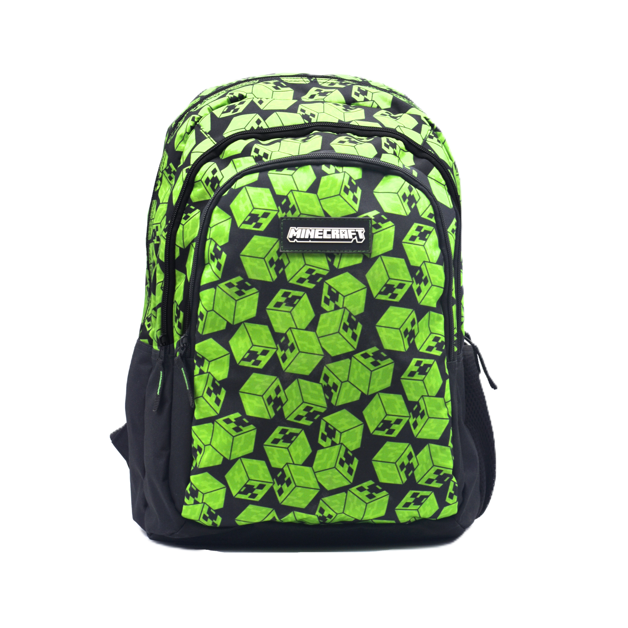 Mochila Escolar Minecraft Cubos - DOBLE COMPARTIMENTO - ADAPTABLE A CARRO - 44 X 30 X 20 CM