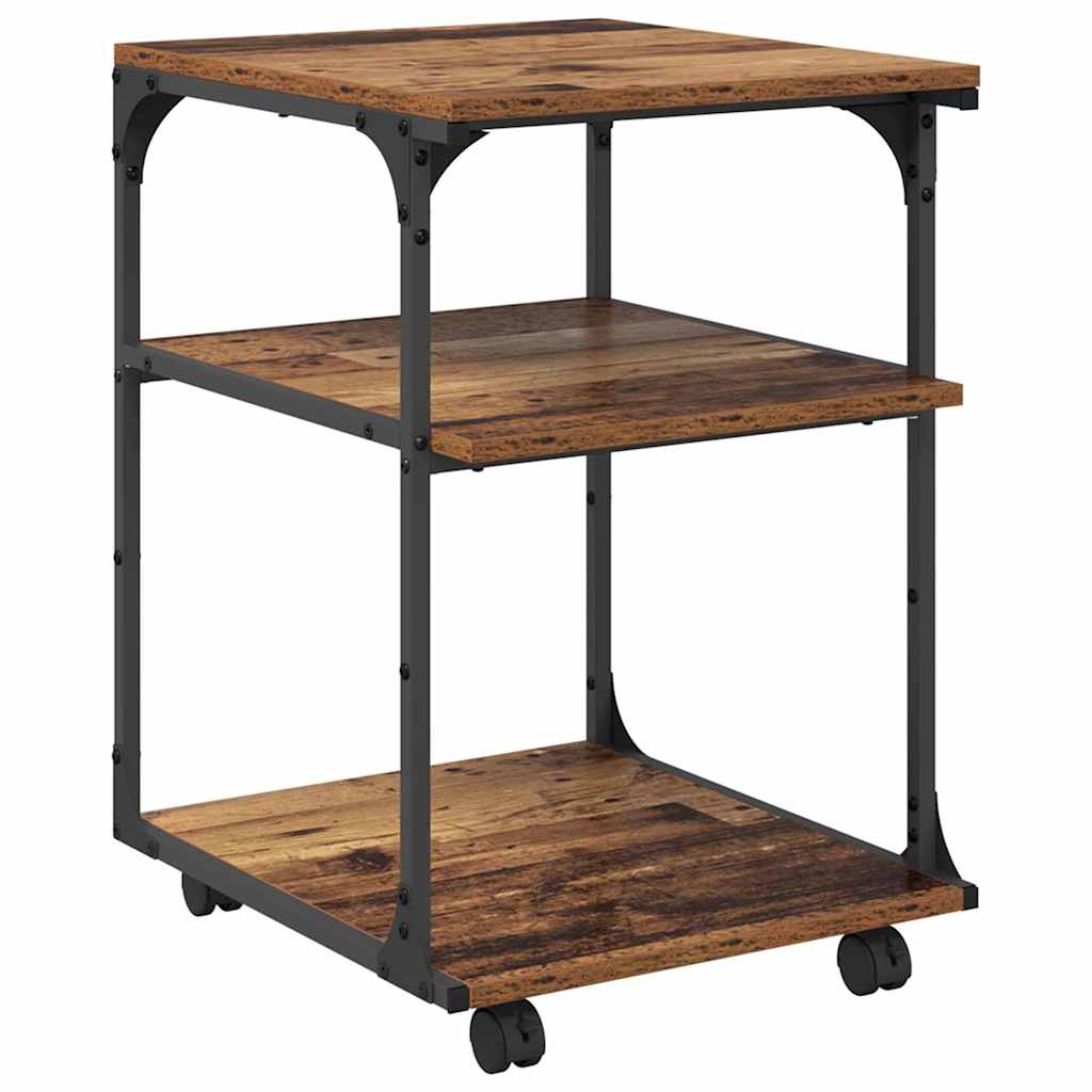 vidaXL Soporte de impresora 3 niveles 43x48x64 cm Multicolor