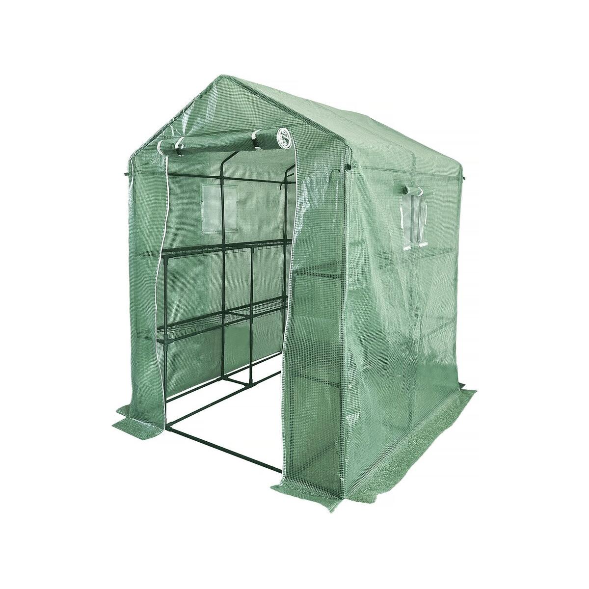 Habitat y Jardin - Invernadero para tomates de jardín con estantes  - 2,04 m² - 130 g - Verde