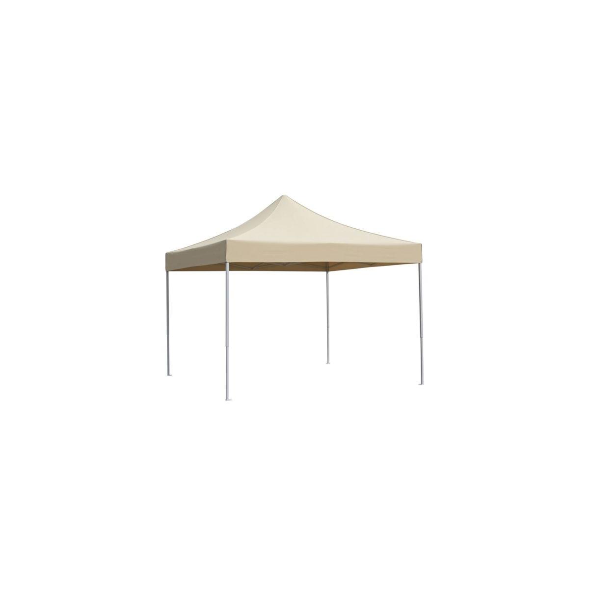 Carpa Plegable 3x3 Eco - Crema - Impermeable - Cenador ideal para Jardín, Playa, Terrazas - Disponible en varios colores