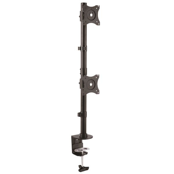 StarTech.com Base de Soporte Vertical VESA Ajustable para Dos Monitores de hasta 27 Pulgadas, Abraza