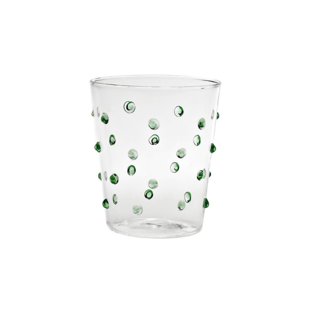 Vaso Zafferano para fiestas, color verde, 45 cl, juego de 6 piezas