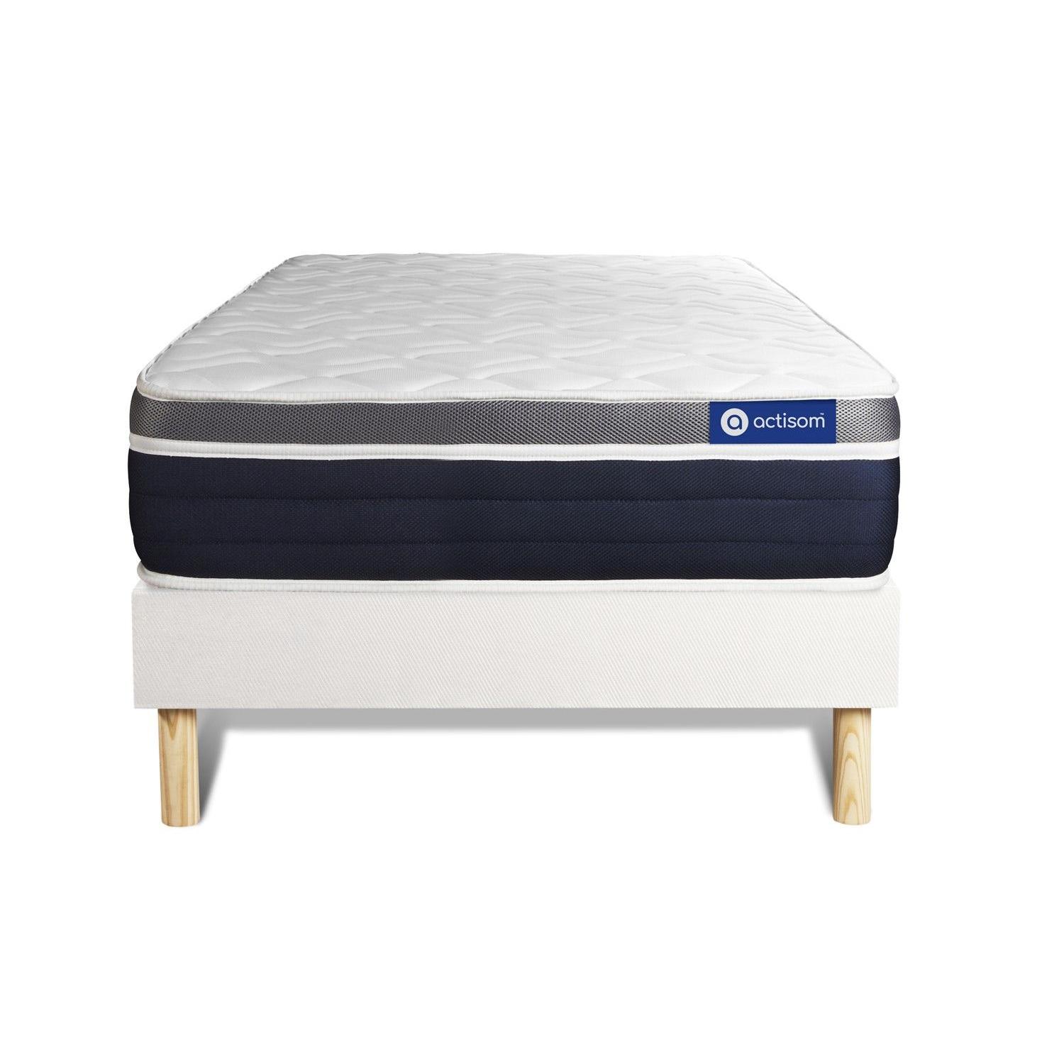 Pack colchón Actimemo confort 90x200cm + Somier multiláminas, espuma viscoelástica, 7 zonas de confort