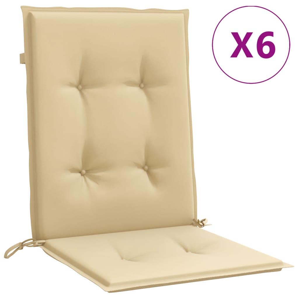 Vidaxl Cojines Silla Respaldo Bajo 6 Ud Tela 100x50x4 Cm Color Antracita Melange