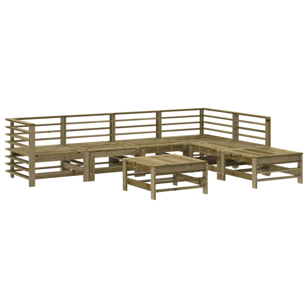 vidaXL Juego de muebles de jardín 7 pzas madera de pino impregnada