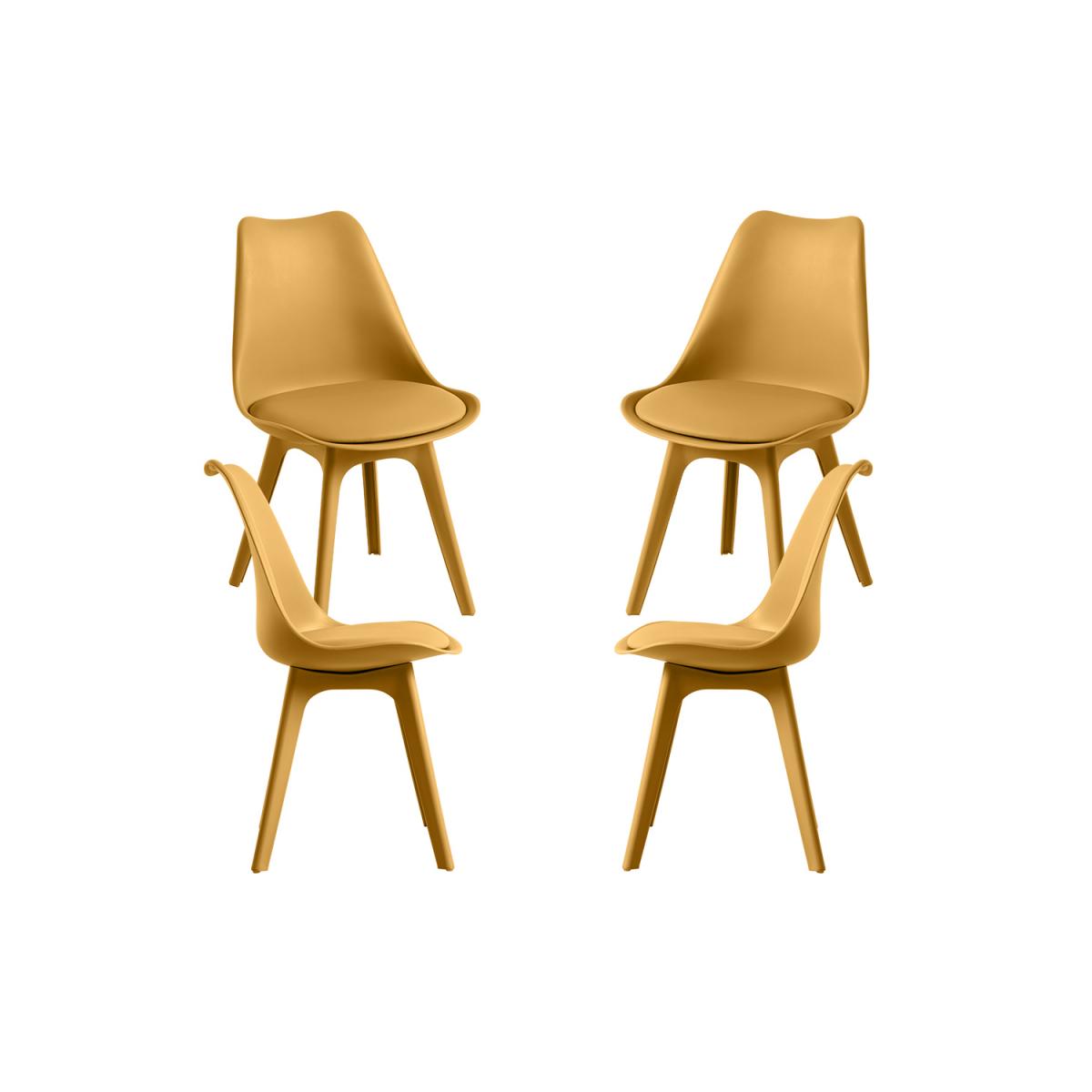 Regalos Miguel - Packs Sillas Comedor - Pack 4 Sillas Synk Suprym - Mostaza