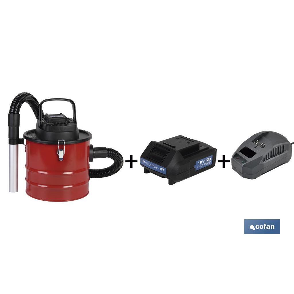 Aspirador de Cenizas Cofan 10L + Batería + Cargador
