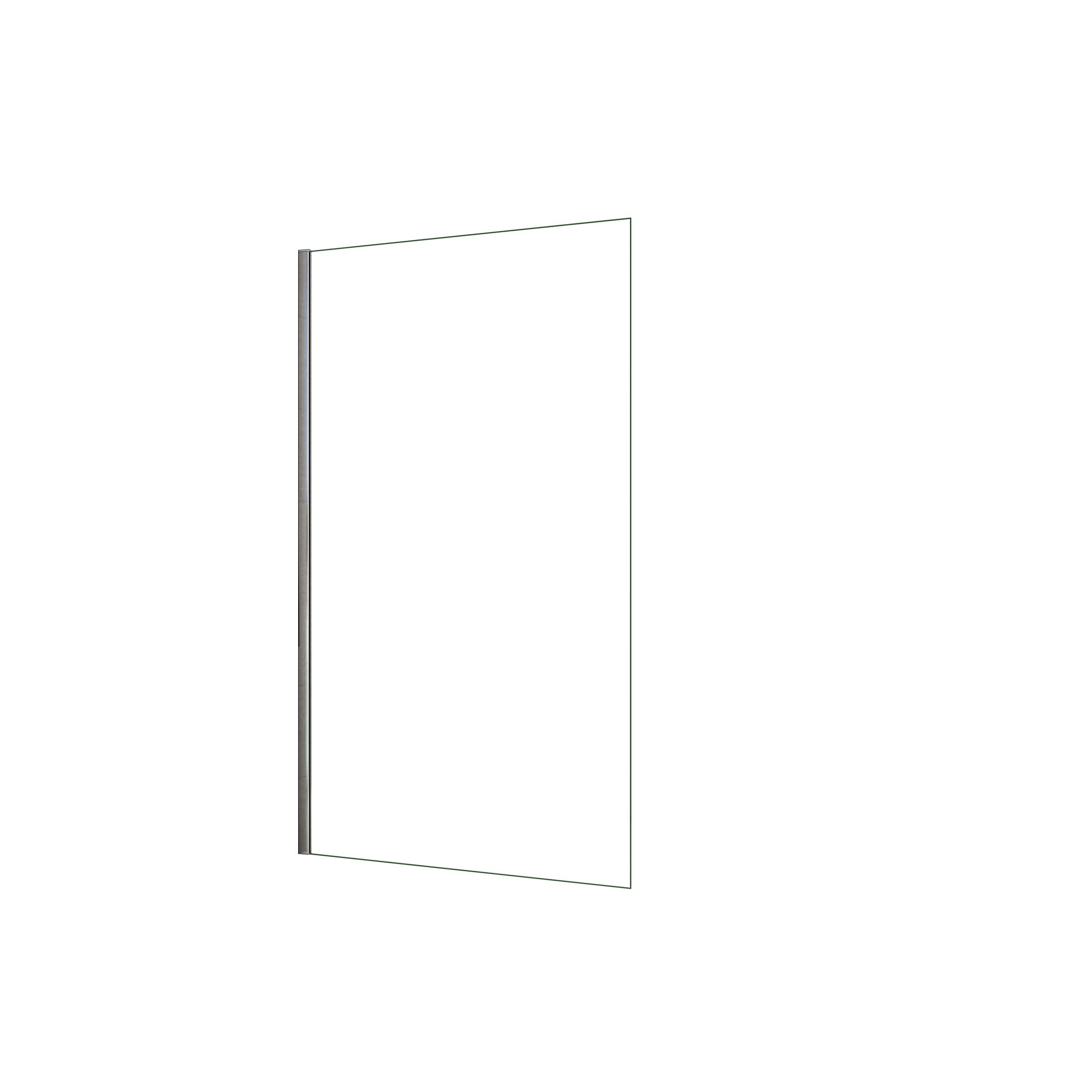 Walkin,Panel de ducha,Vidrio Templado de 8mm con Tratamiento Antical,Perfil Cromado,(48-50)x200cm