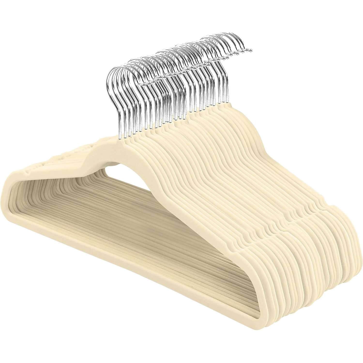KROWN - Perchas de Terciopelo Antideslizantes con Gancho Giratorio 360° | Diseño Delgado, Elegante y Funcional