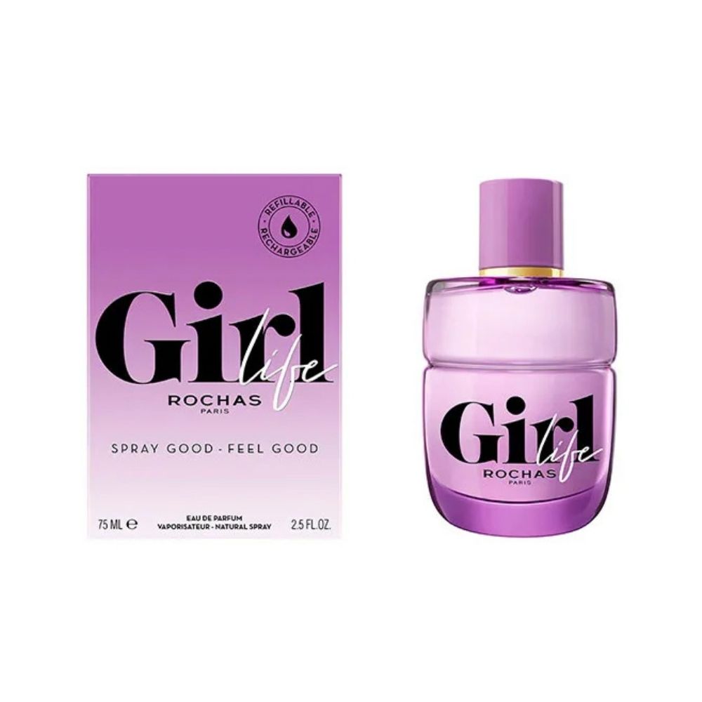 Rochas - Girl Life Eau de Parfum 75 Ml. - Perfume para mujer. Fragancia Floral Dulce, Optimista y Femenina de Rochas Paris.