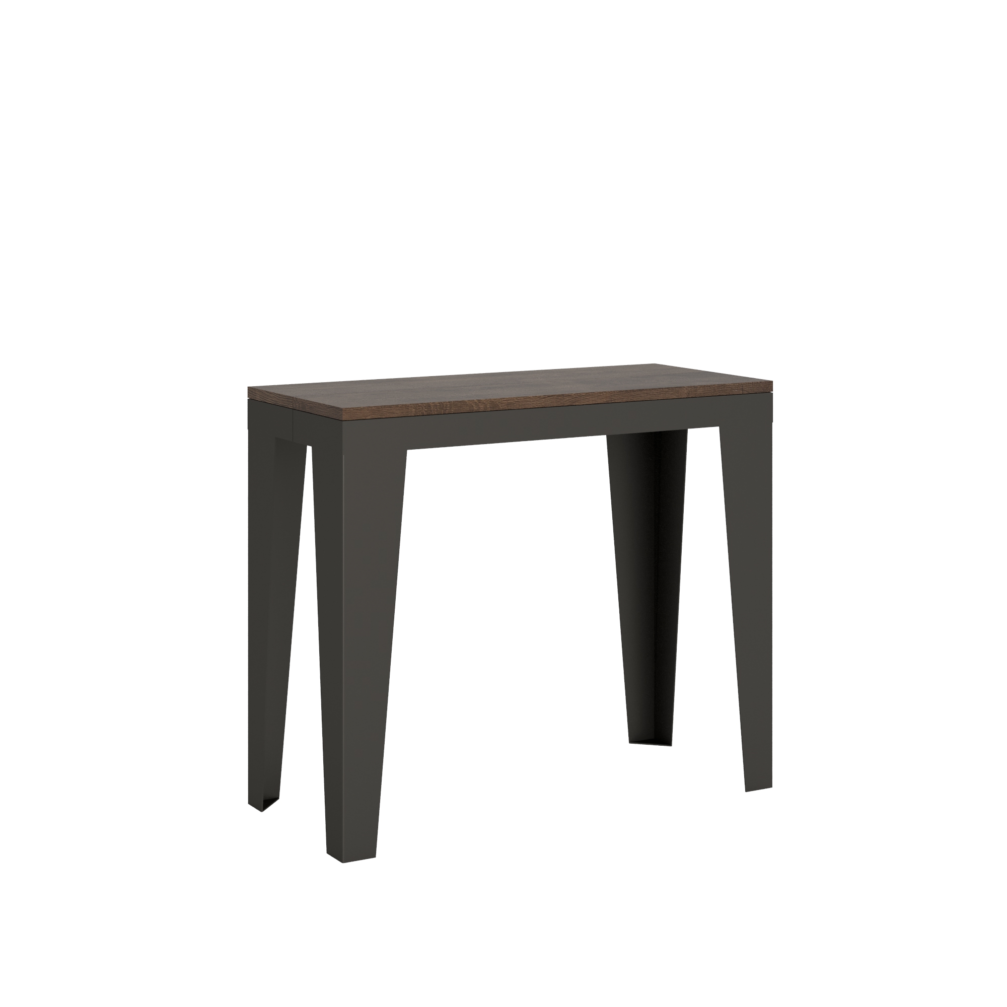 Consola extensible 90x40/300 cm Flame Evolution Estructura Nogal Antracita - Itamoby