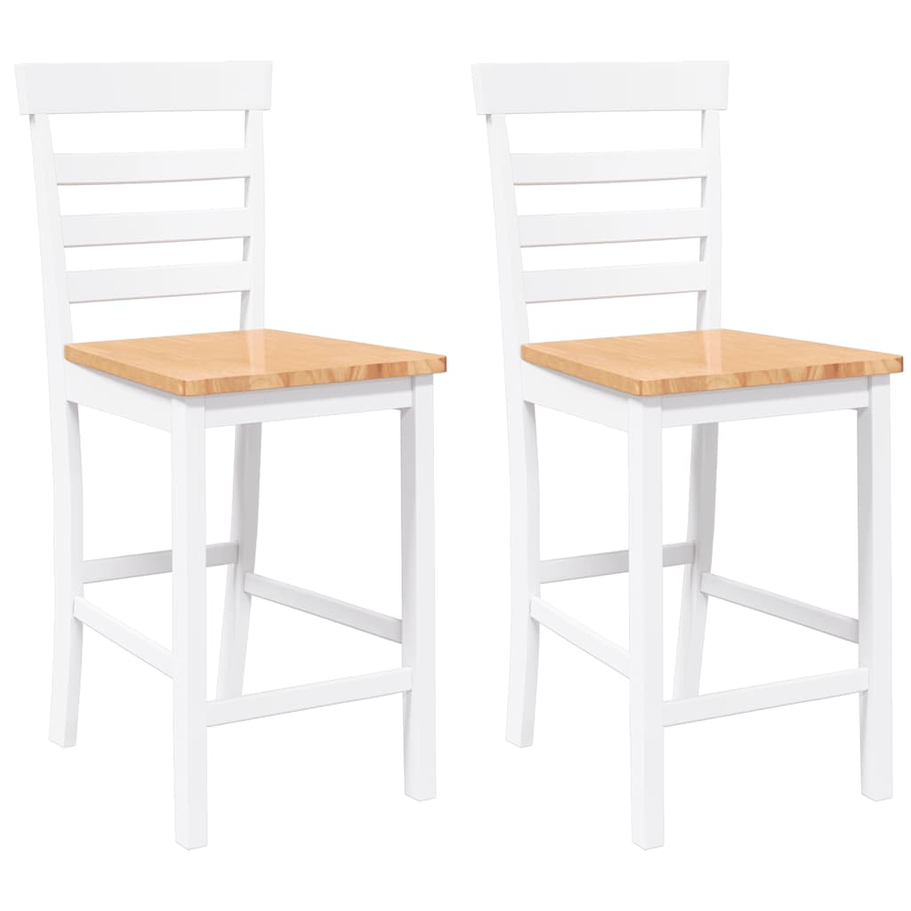 vidaXL Taburetes de cocina 2 unidades tela en color Blanco y marrón/Blanco y gris/Blanco y más | cómodas modernas ergonómicas para comedor cocina salón hogar