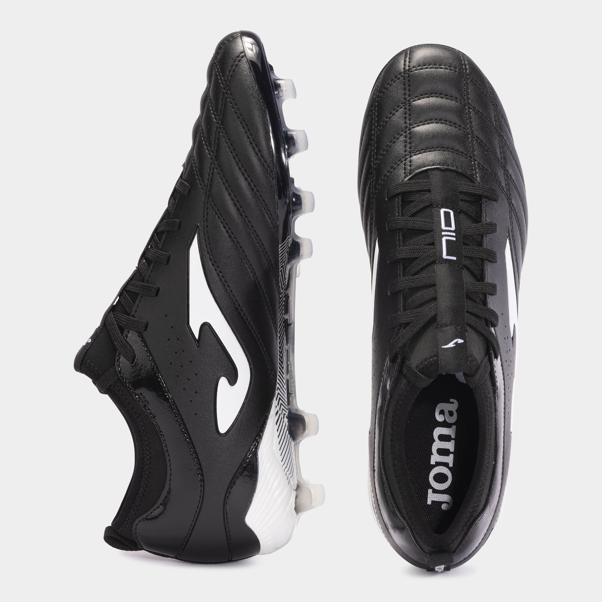 Joma Negro Botas Futbol Numero-10 2401 Black White Firm Groun Talla 42