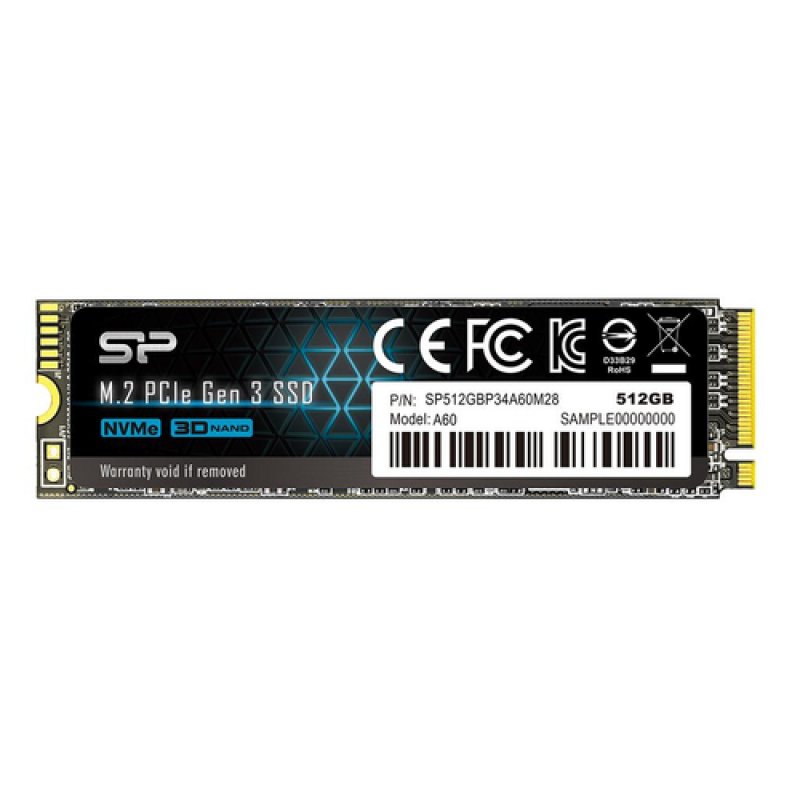 Silicon power p34a60 512gb ssd m.2 pcie gen3×4