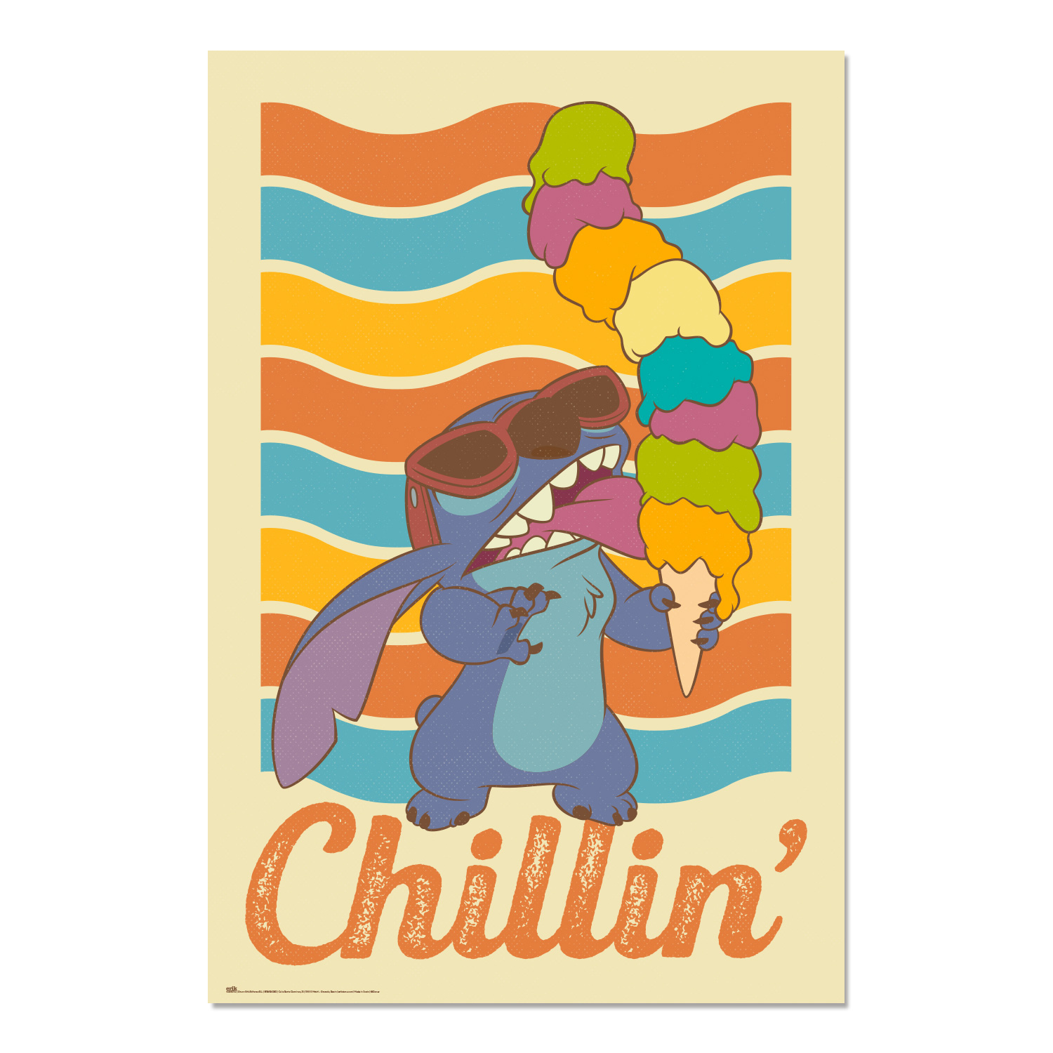 Poster disney stitch chillin