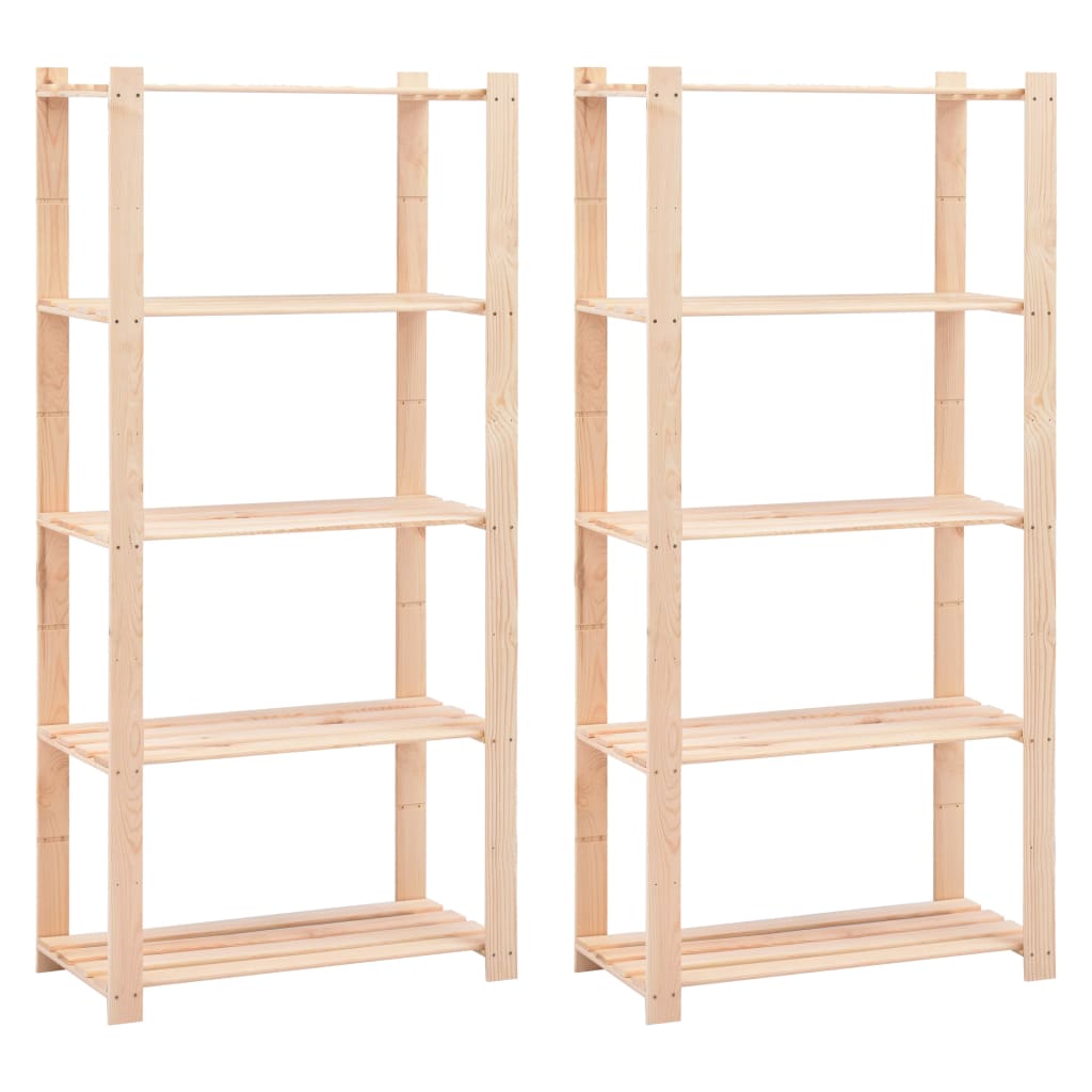 vidaXL Madera Maciza Pino Estantería 5 Niveles 250 kg Estante de Libros Cantidad 1 unidad,  2 unidades,  3 unidades y mas