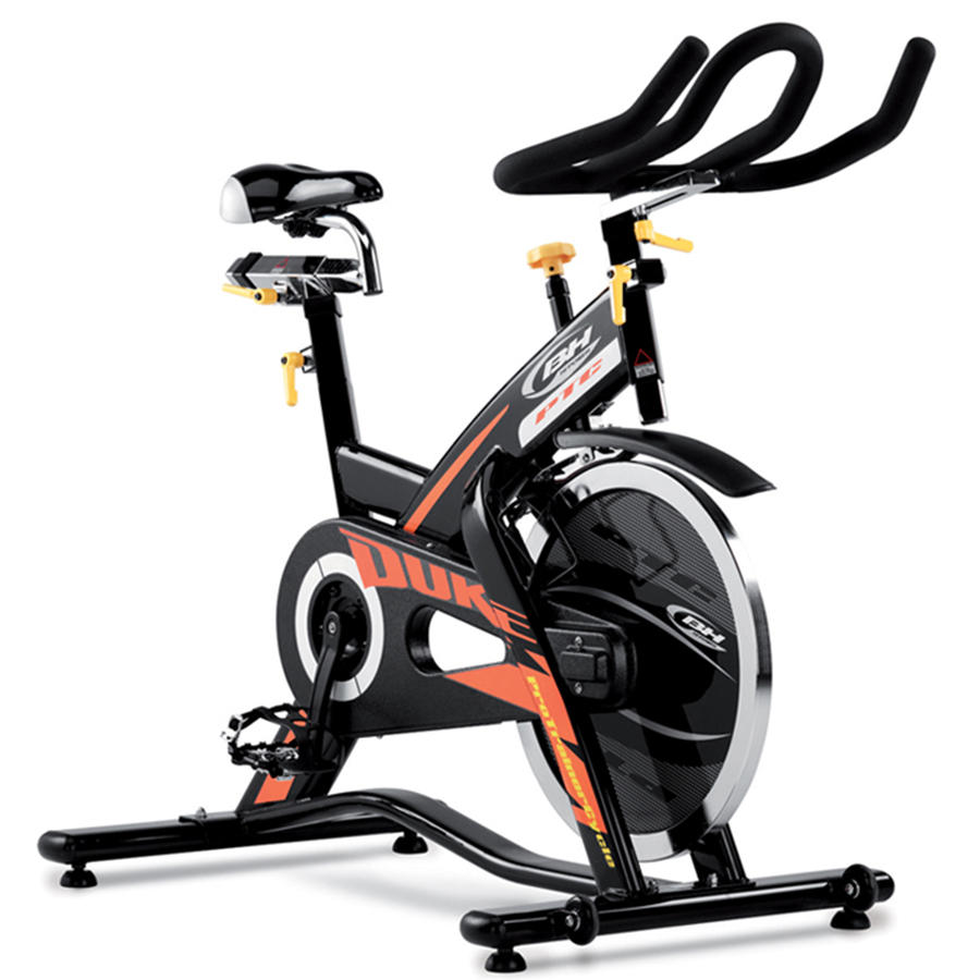 BH Fitness Duke Electronic H920E – Ciclo Indoor Profesional con Resistencia Electrónica y Volante de 20 kg