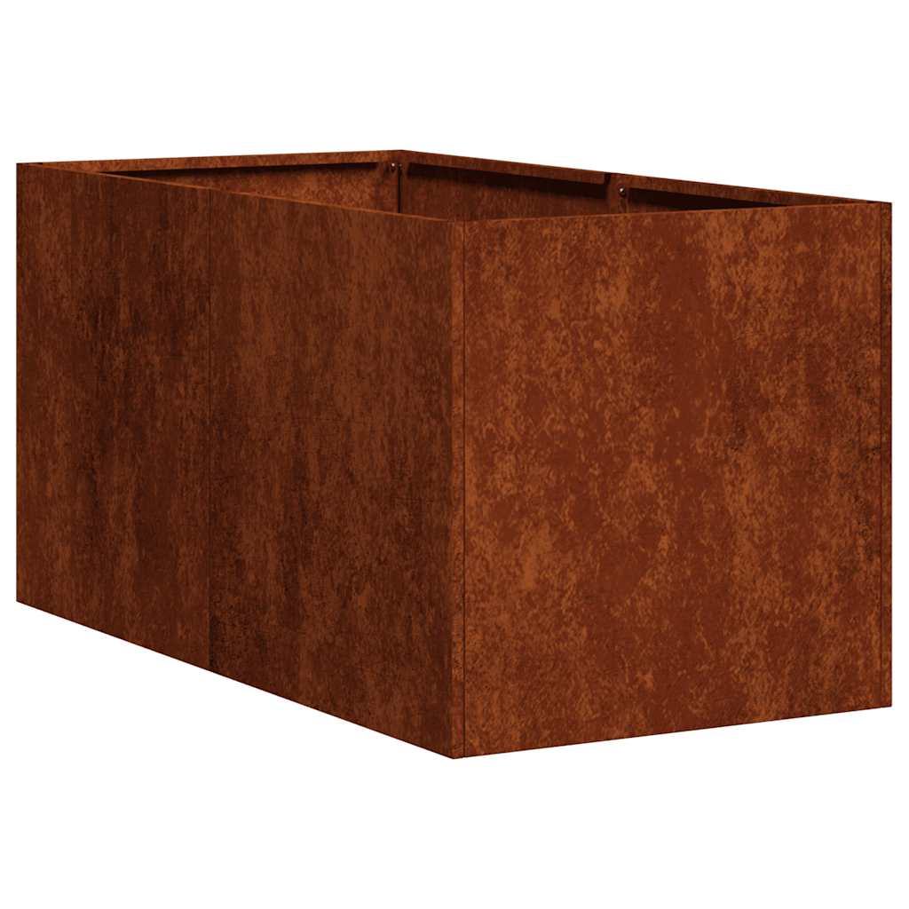 vidaXL Jardinera oxidada 40x80x40 cm acero corten
