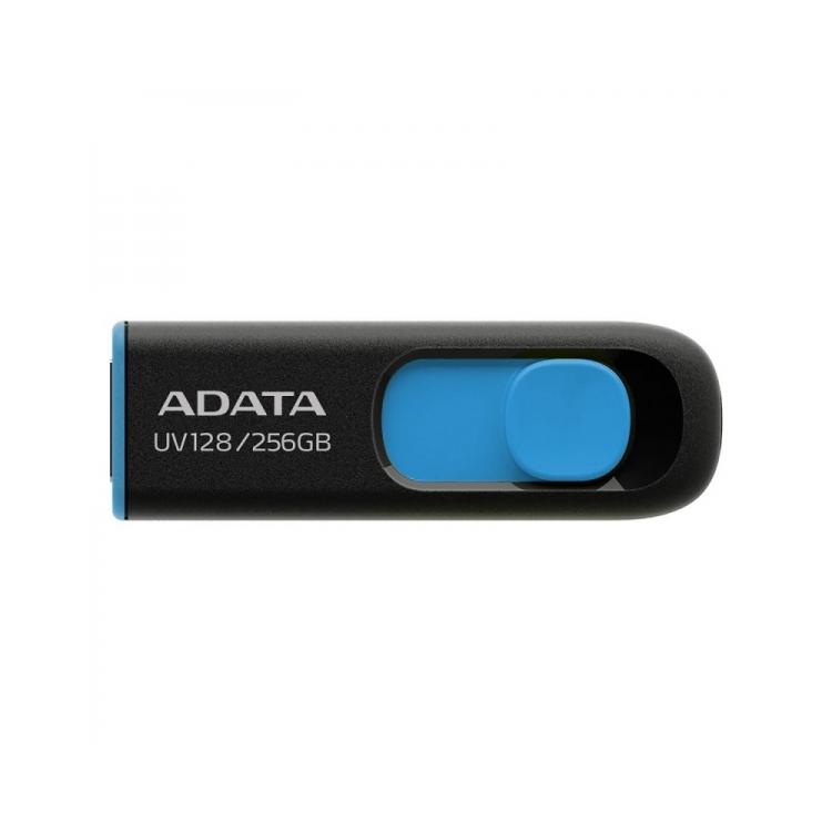 Adata - Memoria USB ADATA Lapiz Usb UV128 256GB USB 3.2 Negro/Azul
