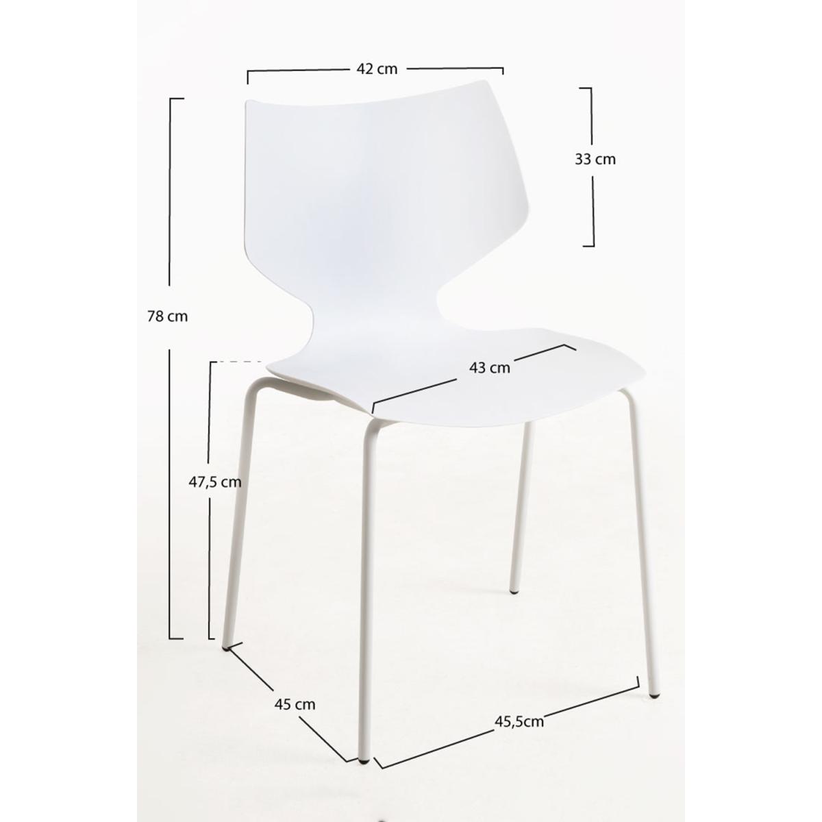 Regalos Miguel - Packs Sillas Comedor - Pack 2 Sillas Plecy - Blanco
