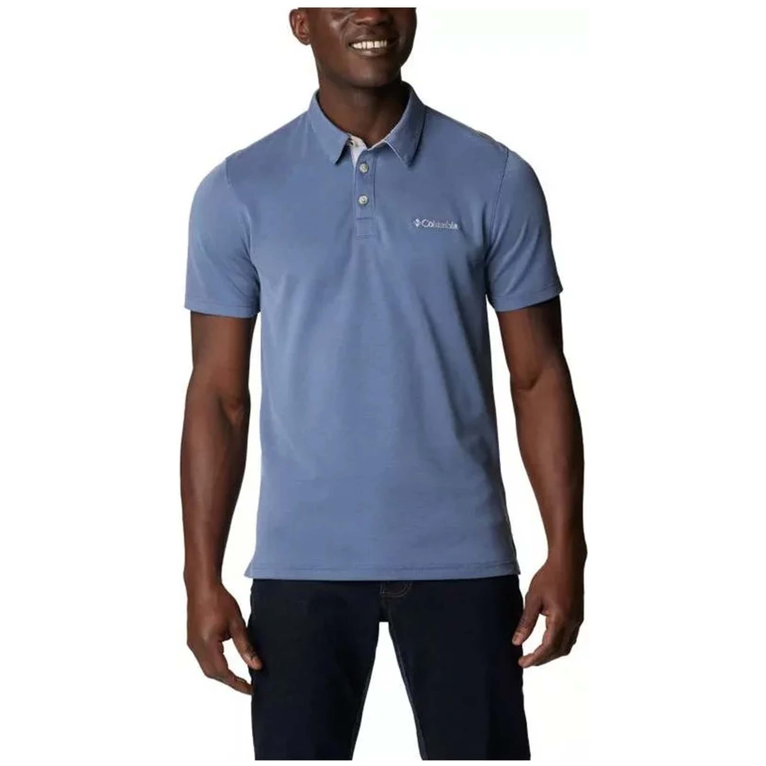 Polos De Manga Corta Columbia modelo 1772721478 para HOMBRE en color Azul