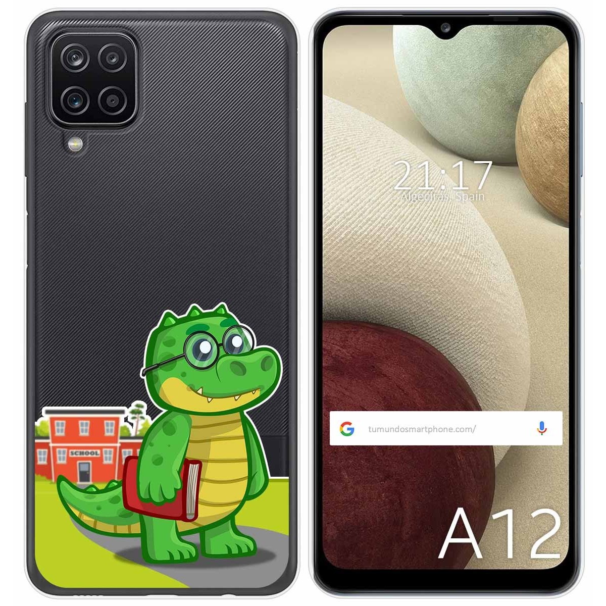 Tumundosmartphone Funda Gel Transparente para Samsung Galaxy A12 / M12 diseño Coco Dibujos